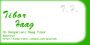 tibor haag business card